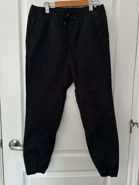 EUC Men's Jack & Jones Black Cargo Style Joggers Y2K Gorpcore Stretch 34x32